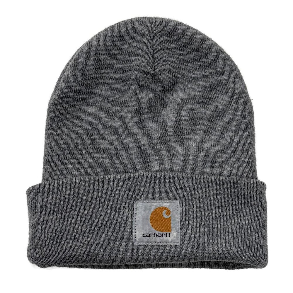 Carhartt A18-HGY Knit Cuffed Beanieโ Hat Gray Watch Classic Winter